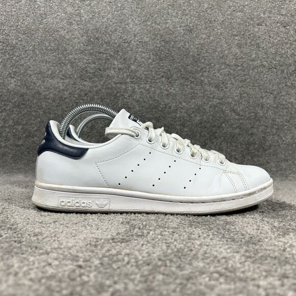 adidas Other - Adidas Stan Smith Originals FX5501 Mens Sz 8 White Navy Blue Leather Shoes Used